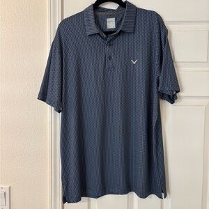 Callaway Navy Blue and White Golf Polo Shirt